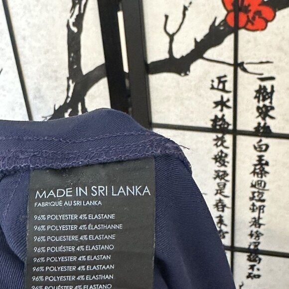 Club Monaco Navy Blue Shorts 7” Inseam Size M Mens Drawstring Pockets Stretch - Picture 5 of 5